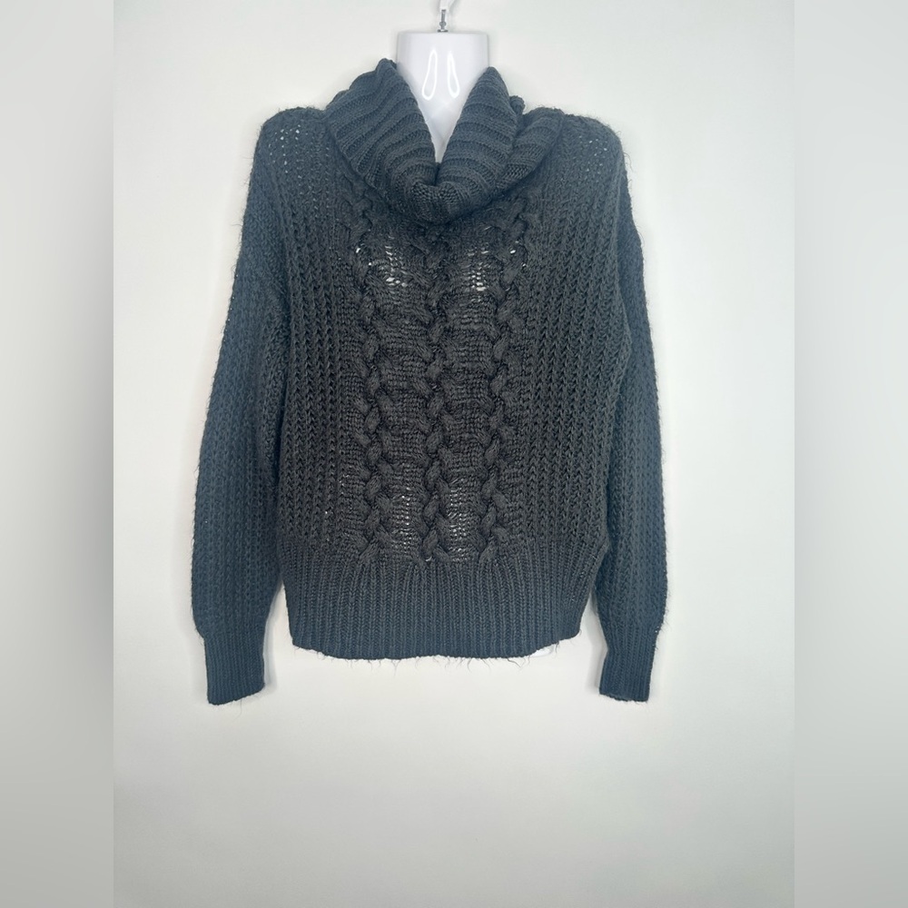 PINK ROSE Gray Long Sleeve Cowl Neck Casual‎ Sweater Small